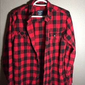 Men’s red flannel shirt